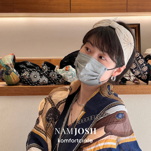 自留推荐 NAMJOSH 26新品重工刺绣手工串珠发箍舒适高级百搭发饰