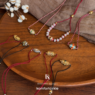 自留推荐 DOROTHEE SAUSSET 印度复古小众设计编织可调节手绳手链