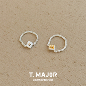 自留推荐 T.MAJOR Ruila瑞华双层拉丝花蕊金链条戒指叠搭指环