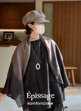 主推款 EPISSAGE Virer晕染羊绒方巾 秋冬新款保暖围巾披肩百搭