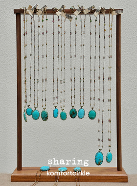 SHARING Turquoise绿松石项链 天然半宝石吊坠串珠编绳法国高级