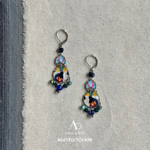 AYALA BAR R2402耳环 Drop Colorful Glass Earrings 手工制作
