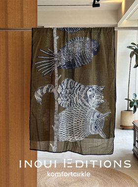 【10.17直播】INOUI EDITIONS 80*90橄榄绿猫头鹰丝巾大围巾披肩