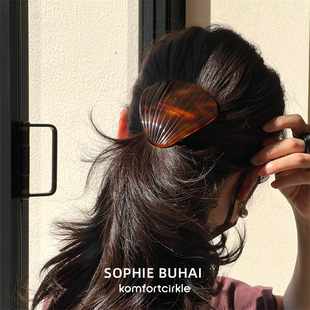 特价 SOPHIE BUHAI 贝壳发夹鲨鱼夹发抓夹发箍发饰Fan Shell Claw