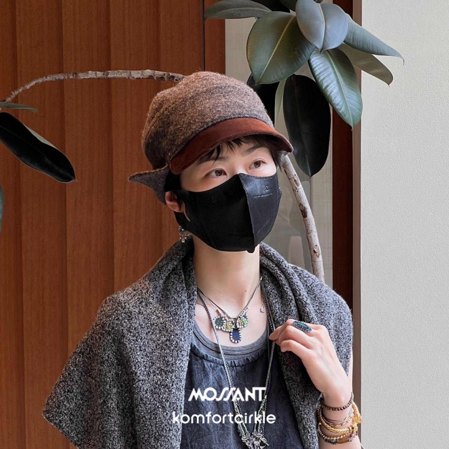 MOSSANT 羊毛雷锋骑行帽 25AW秋冬新款潮人时尚护耳飞行员帽女