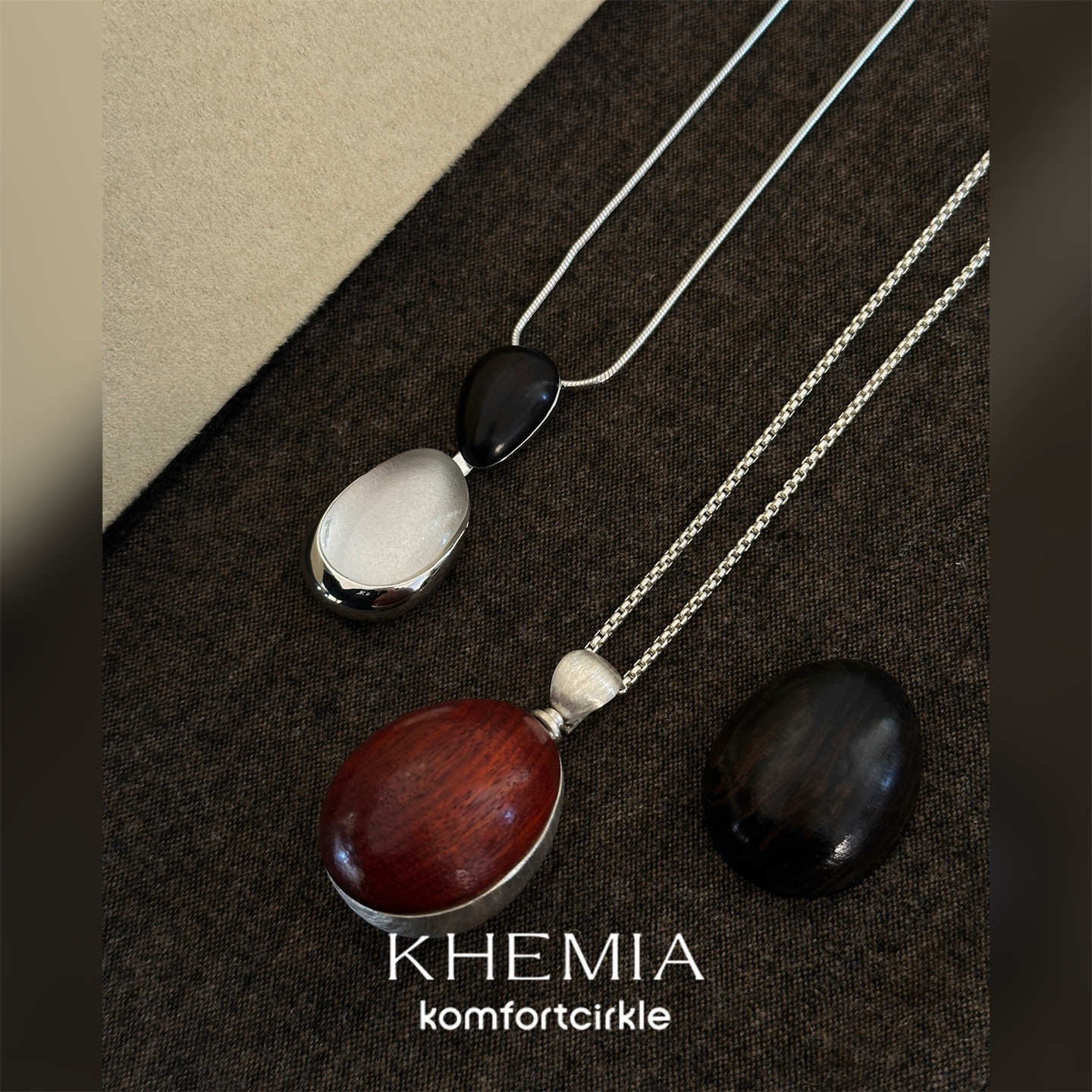 KHEMIA Chroma项链 纯银手工可拆卸磁吸吊坠毛衣链嘉木锦匣首饰盒图片