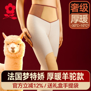 羊驼绒棉裤 梦特娇加绒加厚高腰保暖裤 德绒秋裤 打底裤 冬 女2025新款