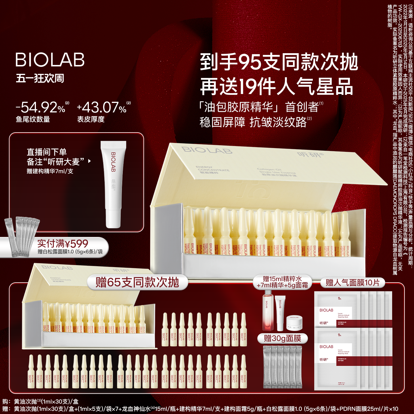 【五一狂欢周】BIOLAB听研赋能精粹胶原油次抛精华液黄油次抛抗皱