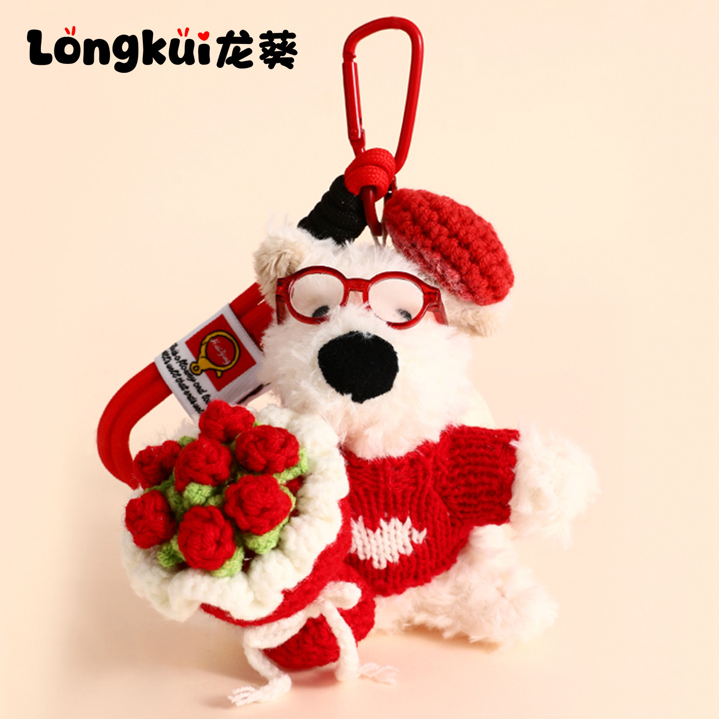 伴手礼小狗西高地手捧花毛绒玩偶包包挂件婚礼挂饰公仔伴娘钥匙扣