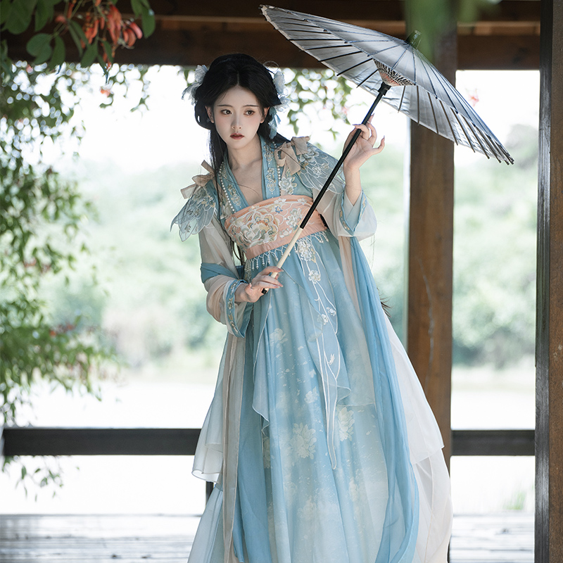青穗原創(chuàng)【璀璨云海】漢服女齊胸漢元素新款中國(guó)風(fēng)刺繡日常春夏款