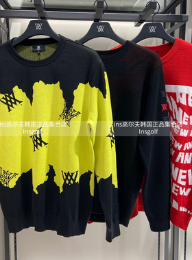 Anew高尔夫服装25春夏新款男士长袖针织衫上衣百搭休闲时尚运动衣