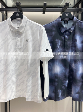 Anew高尔夫服装25春夏男士翻领短袖T恤休闲运动防水防风POLO衫