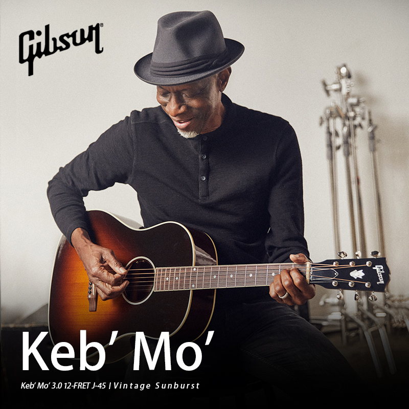 Gibson吉普森美产Keb' Mo' 3.0 12-Fret J-45全单电箱民谣木吉他 乐器/吉他/钢琴/配件 吉他-民谣吉他 原图主图