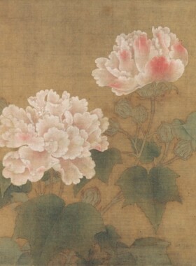 新品南宋李迪 红白芙蓉图 宋元小画国画高清微喷复制临摹学习范本