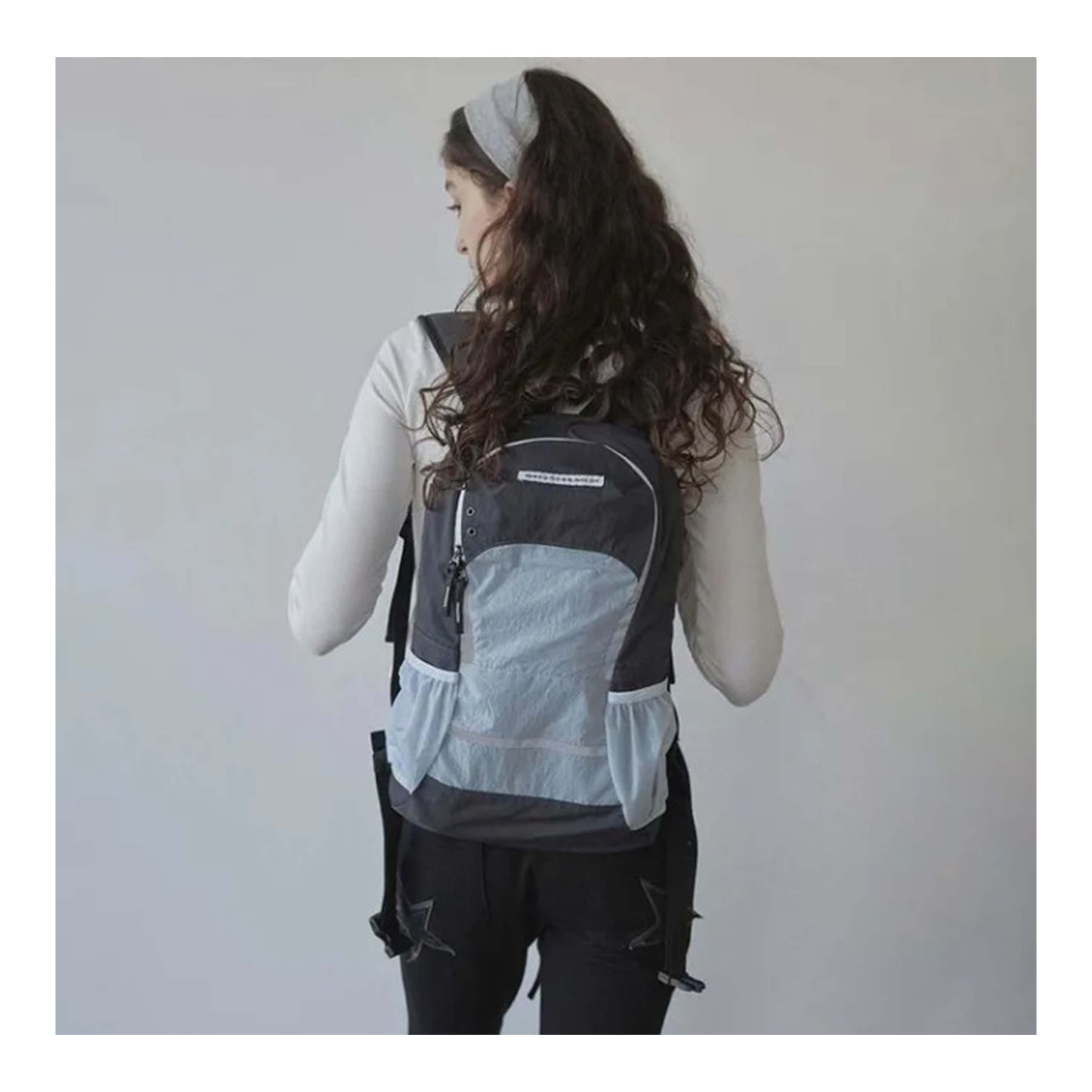 若若韩代正品直邮sculptor设计师品牌百搭拼色轻便书包电脑双肩女