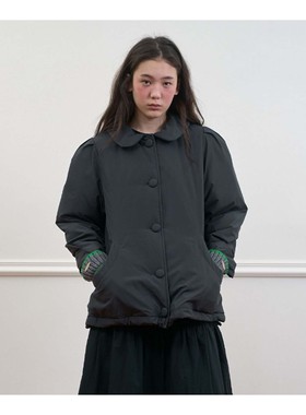 若若韩代正品直邮nocontent25秋冬pippi可爱娃娃领棉服外套上衣女