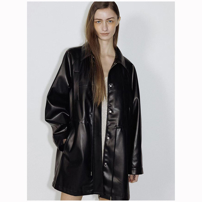 韩国atelieredition复古收腰皮衣