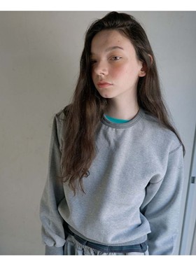 若若韩代正品直邮nocontent25冬拼色圆领卫衣内搭打底外套正流行