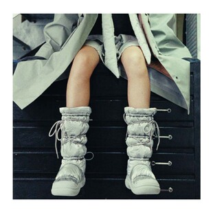 若若韩代正品直邮rockfish短款甜酷系带雪地靴长筒热销榜厚底