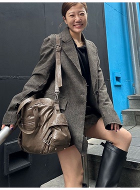 若若韩代正品直邮deinet柳丁机车包托特包大容量手提单肩斜挎包女