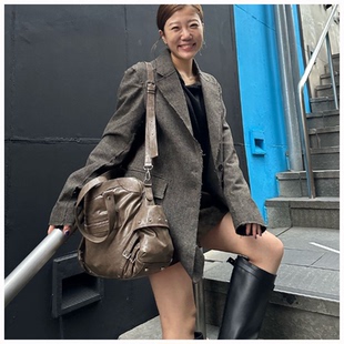 若若韩代正品直邮deinet柳丁机车包托特包大容量手提单肩斜挎包女