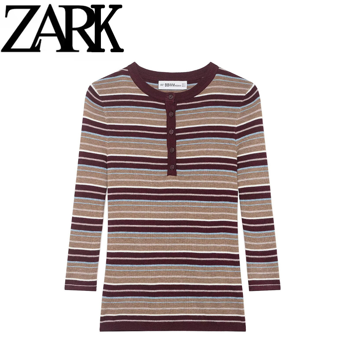 ZARK 欧美风 女装 春季新款 时尚气质潮流套头条纹针织衫 9598006,女装/女士精品,毛针织衫,淘宝优惠券,粉丝福利购,淘宝优惠卷