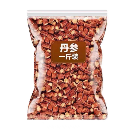 正宗野生丹参片500g包邮丹参中药材正品丹参中药精选无硫片可打粉