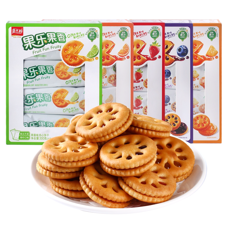 嘉士利300g水果夹心饼干