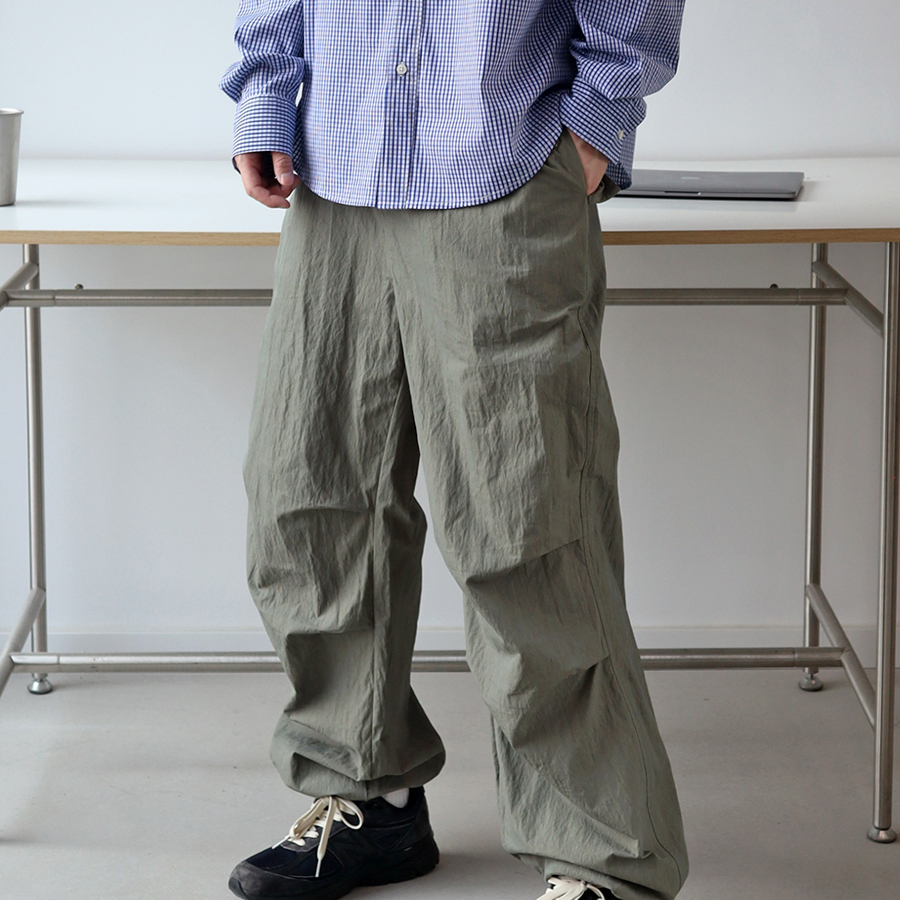 Sigbreak日系工装褶皱复古伞兵裤