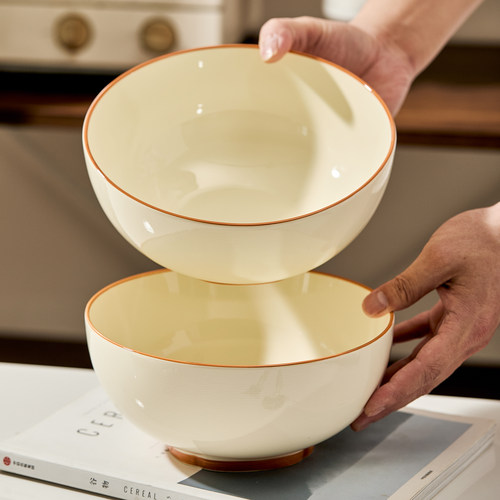 陶瓷汤碗家用2025新款6寸8寸大号漂亮饭碗汤面碗泡面碗高颜值汤盆