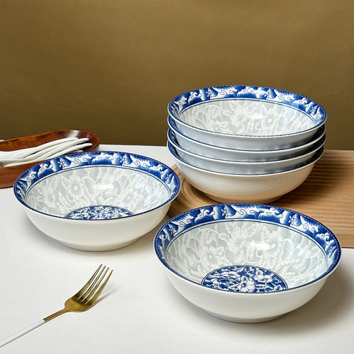 牛肉面碗7英寸高温青花瓷碗陶瓷汤碗家用釉下彩螺蛳粉兰州拉面碗