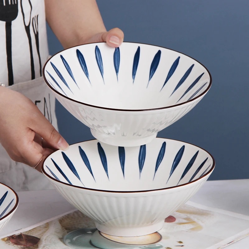 面碗个人专用精致碗家用2025新款日式陶瓷大号汤碗吃面条碗斗笠碗