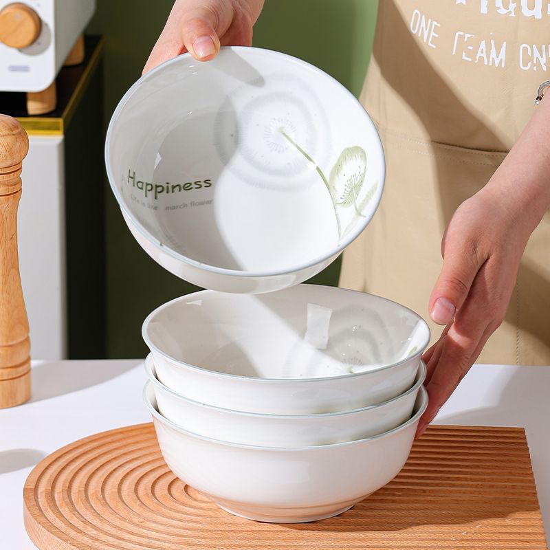 7英寸面碗斗笠碗家用陶瓷中式加厚防烫高颜值简约创意大碗大汤碗