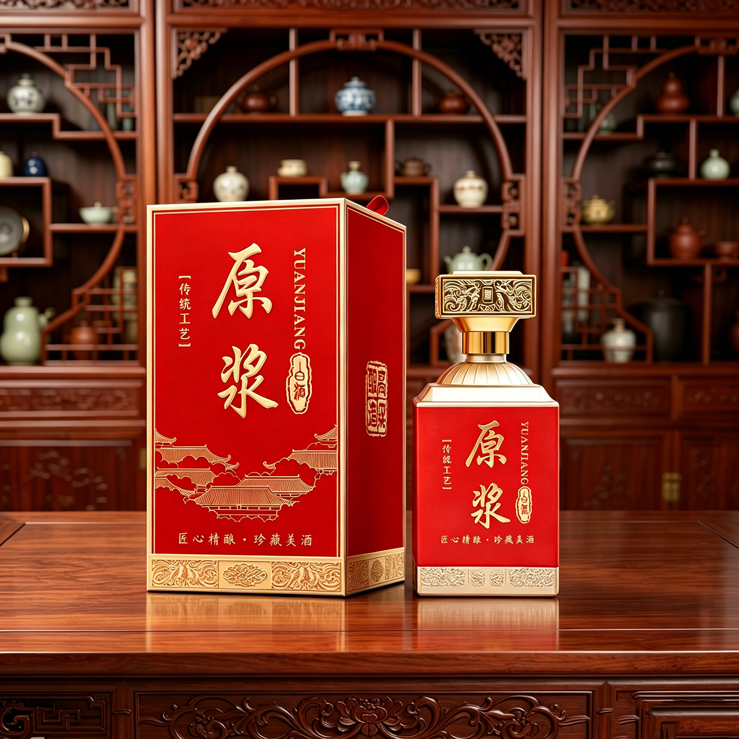 原浆白酒瓶空瓶高档密封玻璃酒壶1斤装全套包装送礼专用支持定制
