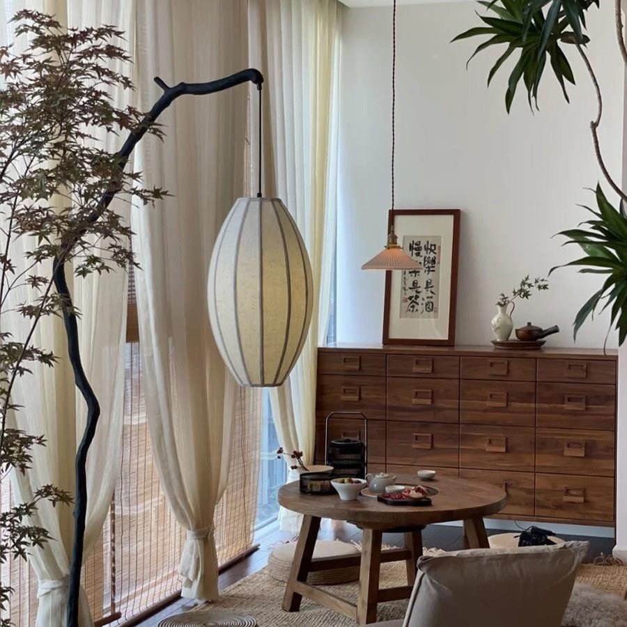 树枝新中式落地灯禅意复古茶室客厅氛围灯诧寂风布艺灯笼钓鱼地灯,3C数码配件,其它配件,淘宝优惠券,粉丝福利购,淘宝优惠卷