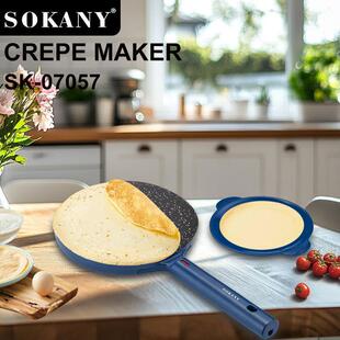 外贸出口SOKANY07057薄饼机快速加热卷饼机可丽饼机CREPE MAKER