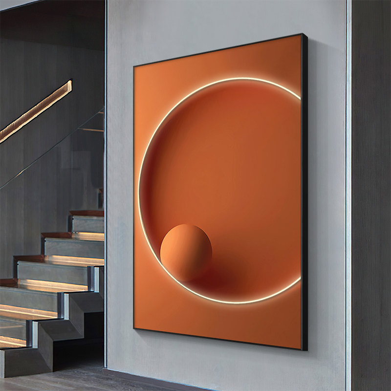 入口装饰画与Led灯走廊发光通道挂画无障碍豪华风格客厅地板壁画,家居饰品,现代装饰画,淘宝优惠券,粉丝福利购,淘宝优惠卷