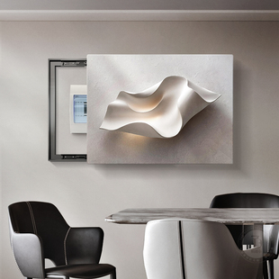 轻奢高级感超薄电表箱装饰画 画浮雕立体感遮挡弱电箱盖面板配电