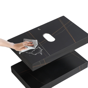 定制陶瓷台上盆岩板卫生间挂墙式洗手盆台面浴室柜组合阳台洗漱台