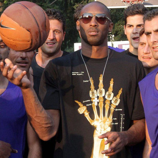 CLFC科比同款骷髅手5冠戒指kobe美式复古做旧篮球纯棉街头长短袖T