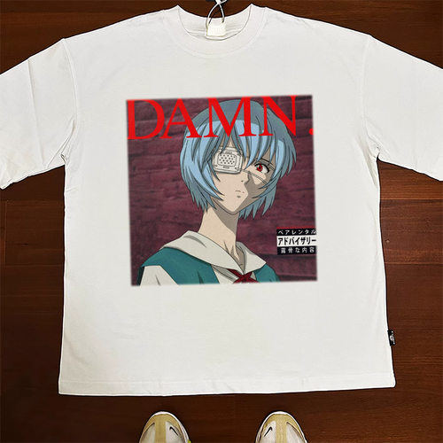 CLFC肯德里DAMN说唱EVA动漫绫波丽明日香创意美潮不撞衫长短T百搭