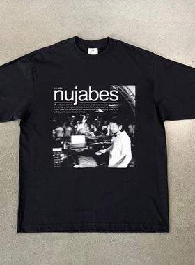 CLFC Nujabes濑场淳嘻哈模糊现场复古图案美式水洗重磅长袖短袖T