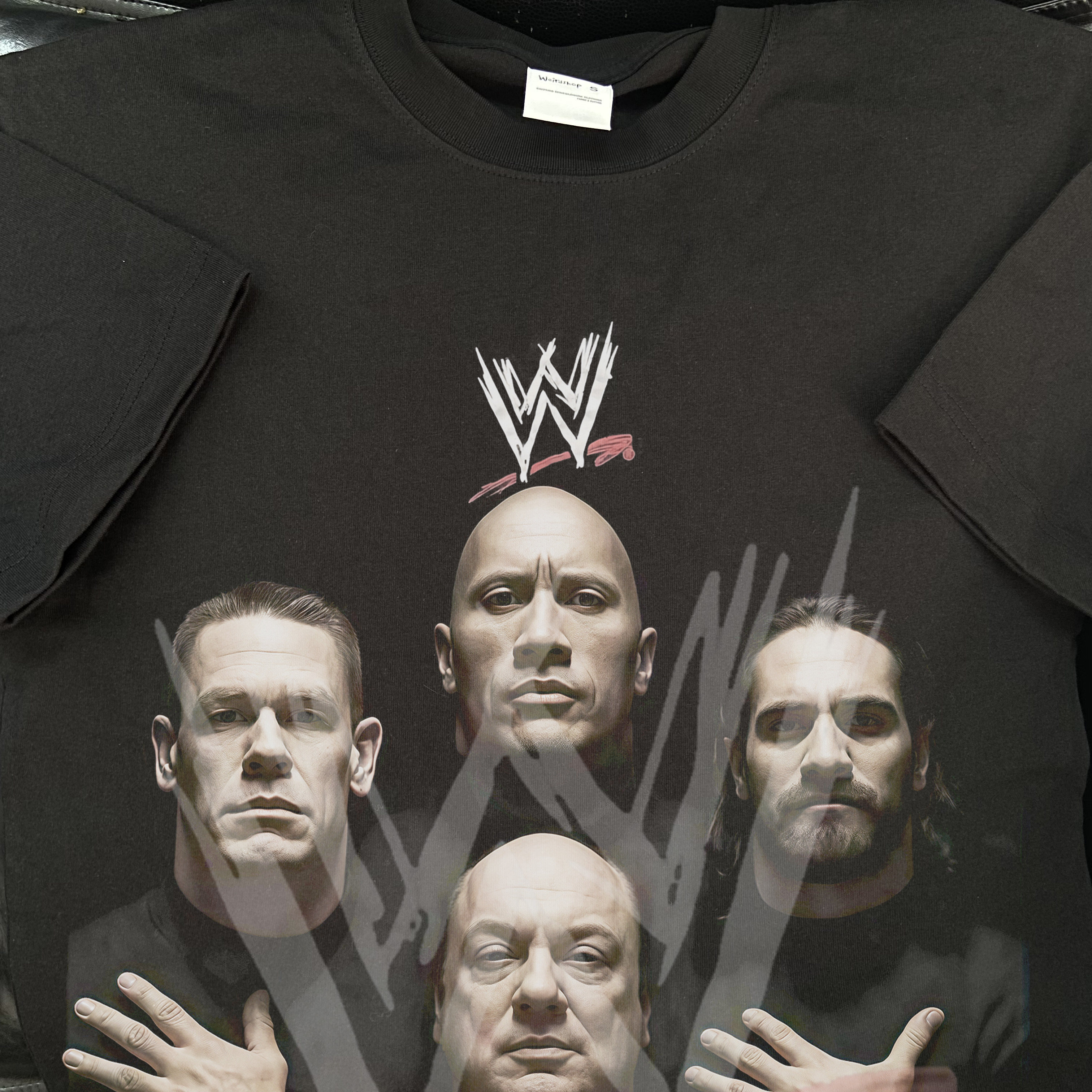 CLFC 摔跤WWE塞纳 强森 保罗建筑师Bad Fellas T Shirt运动长短TE