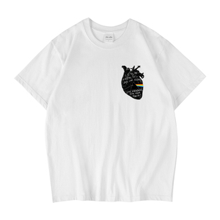 floyd T恤长袖 趣味美式 tee白色短袖 同T 休闲男女宽松纯棉短袖 pink