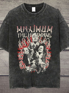 CLFC极限荷尔蒙Maximum The Hormone乐队VTG水洗复古经典长短袖T