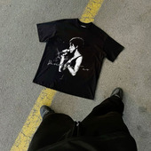 CLFC陶喆痛衣演唱会应援街头复古Vintage纯棉做旧人像长短袖 T恤潮