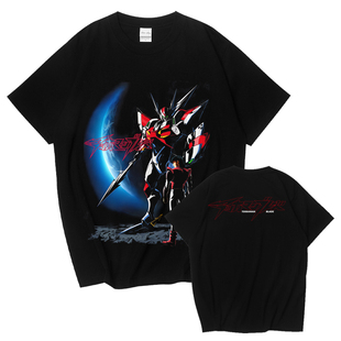 动漫周边宇宙骑士短袖迪波威水洗做旧日系复古双面短袖T长袖同款T