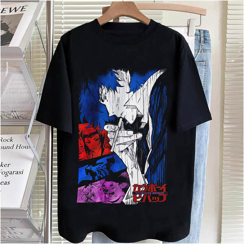 CLFC 星际牛仔Cowboy Bebop菅野洋子日系周边短袖oversize短袖T恤