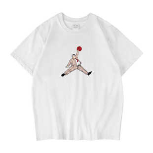 CLFC slam dunk灌篮高手安西教练T日系手绘漫画怀旧短袖纯棉圆领