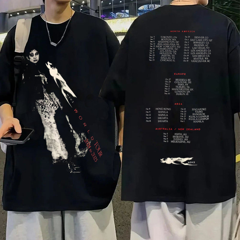 CLFC niki妮基Nicole Zefanya印尼R&B美式Rvintage水洗复古长短袖